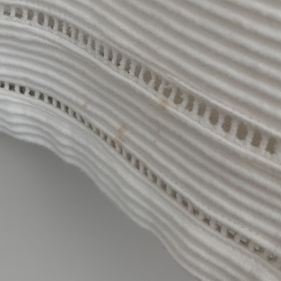 White Cotton Textured Stripe Brooks Brothers Dress - Picture 6 of 6